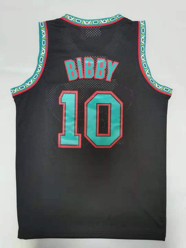 Men Memphis Grizzlies #10 Bibby Black Throwback Gourmet mesh NBA Jersey